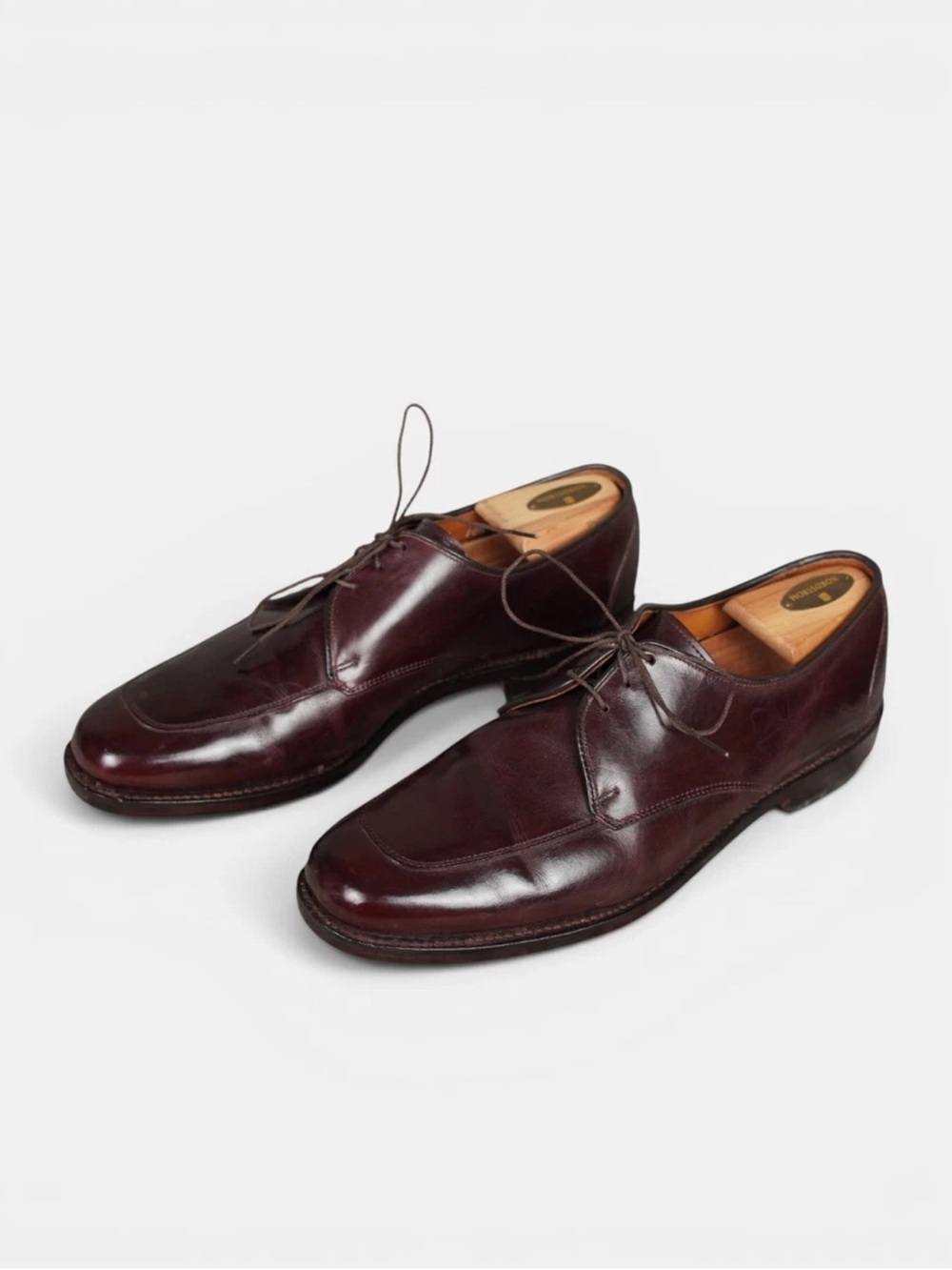 Allen Edmonds Burton 1132 Brown Leather Apron Toe Derby Men's Sz 10.5 D New Sole